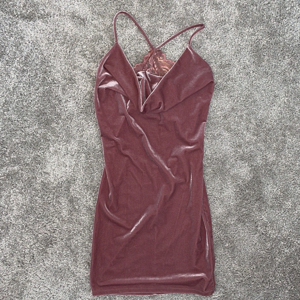 Hello Miss Velvet Cami Bodycon Mini Dress In Pink